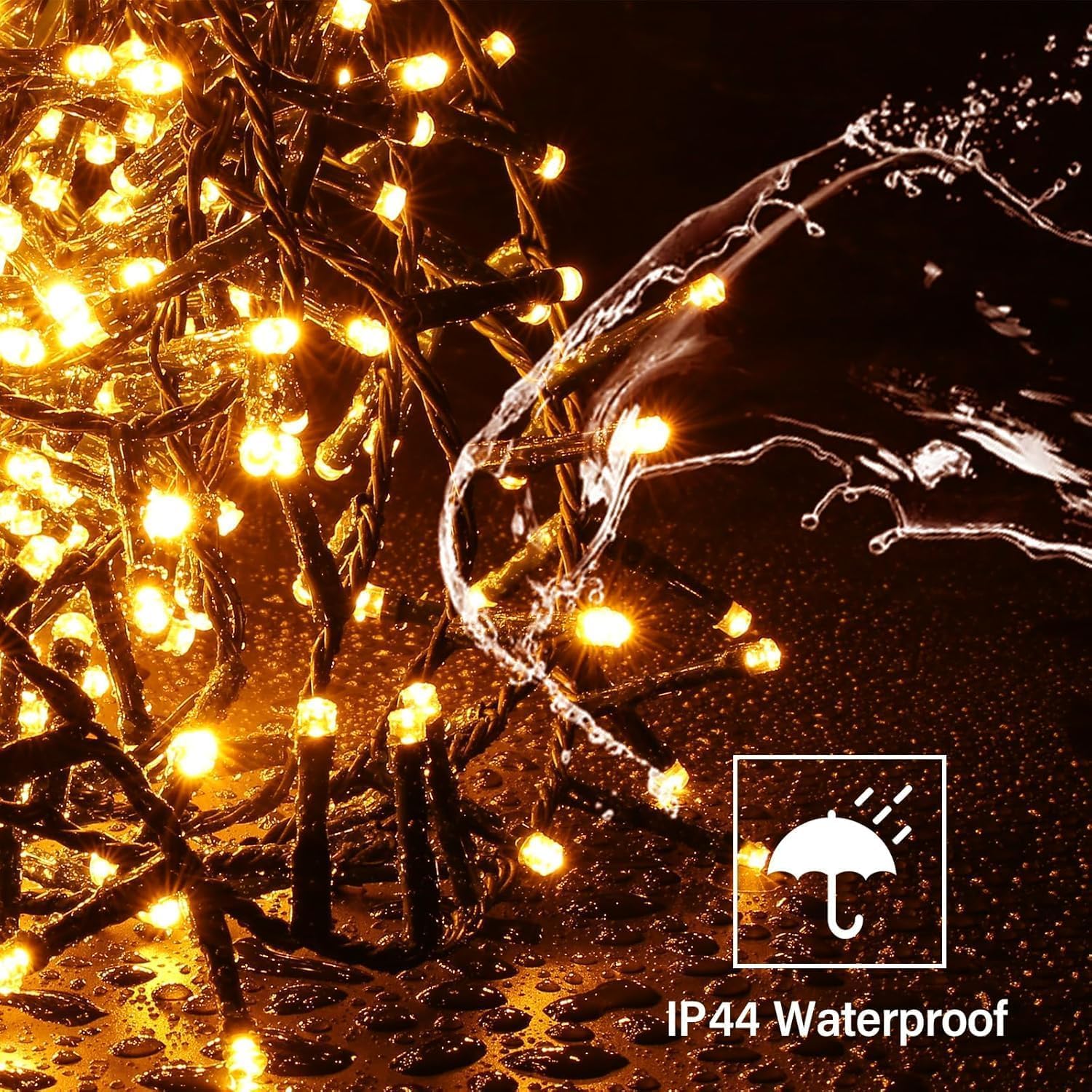 Marchpower Guirlande Lumineuse 100M 1000Leds - 8 Modes d'éclairage IP44 Étanche avec Prise Extérieur et Intérieur Guirlande Lumineuse Noël pour Jardin