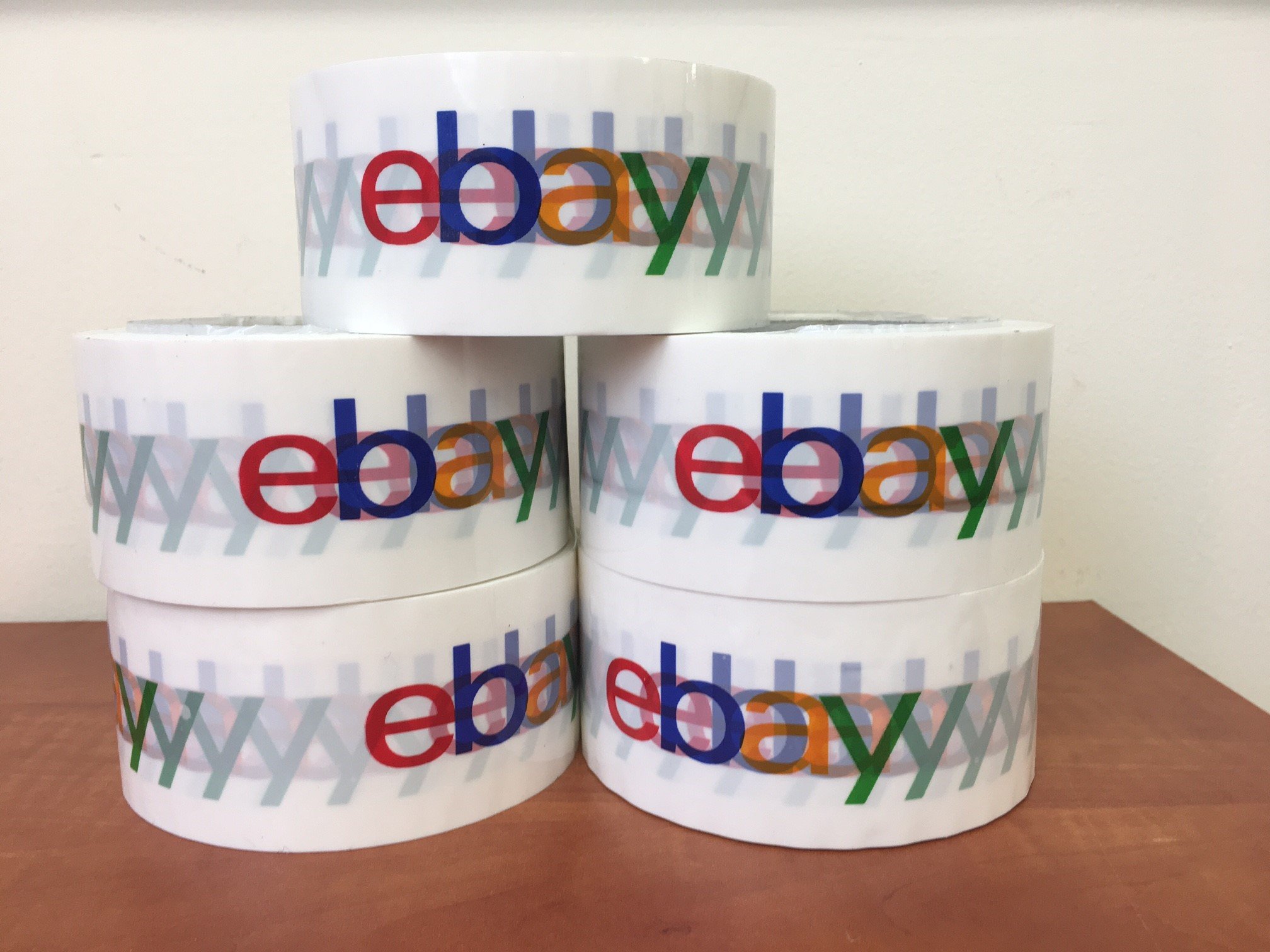 BOPP 5 ROLLS Official eBay Branded Packaging Tape Shipping Supplies Multi-Color