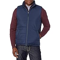 Amazon Essentials Gilet Imbottito Isolante Foderato in Pile Grammatura Media Uomo