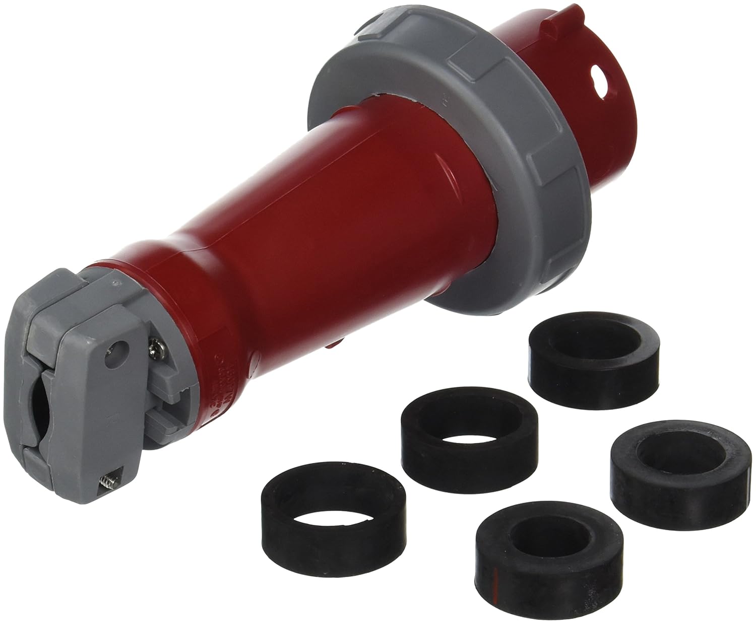 Tор Brаndѕ Hubbell HBL460P7W Pin and Sleeve IEC Plug, 3 Pole, 4 Wire, 60 amp, 3 Phase, 480V, Watertight, Red