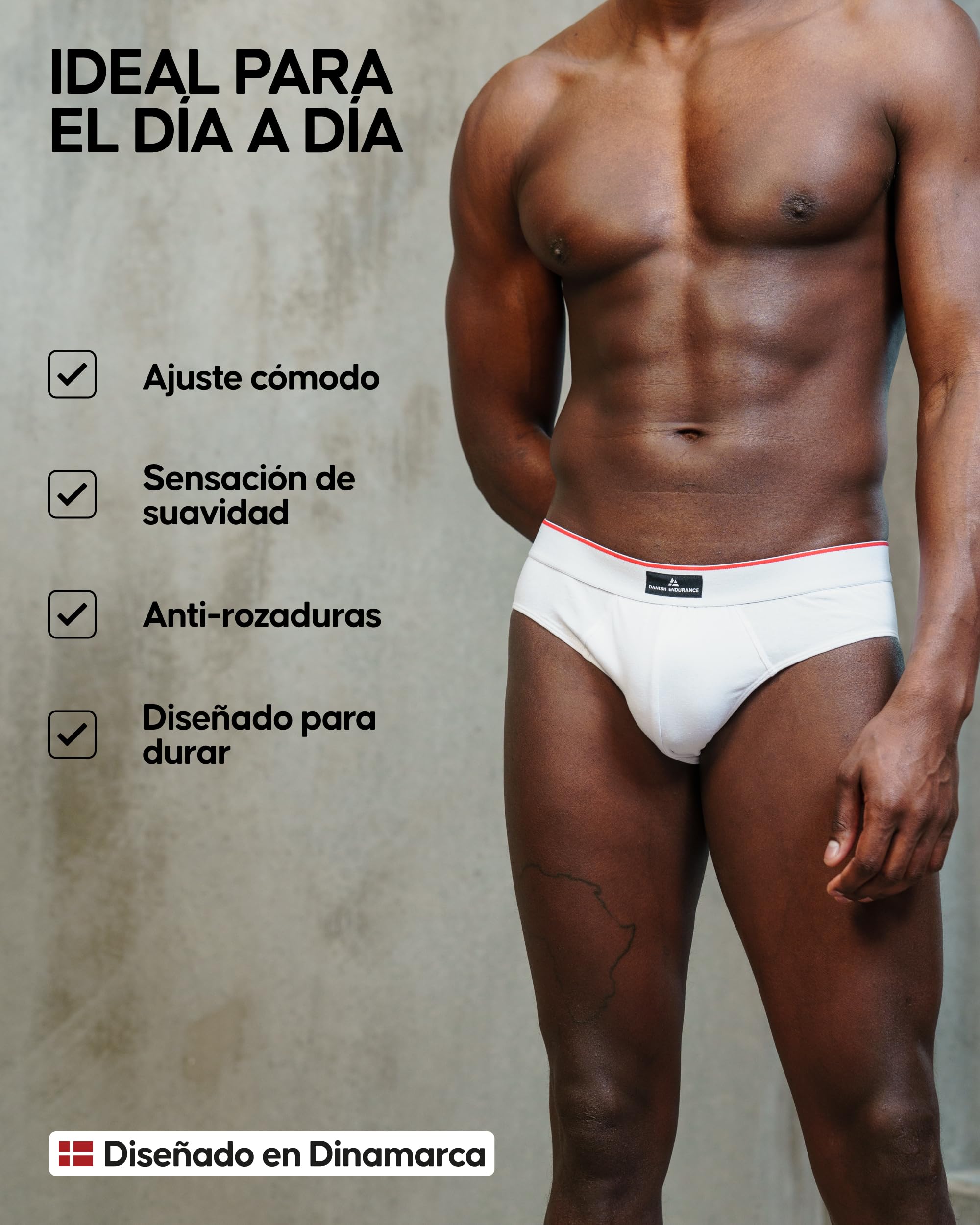 DANISH ENDURANCE Calzoncillos Hombre Slip, Slips Hombre Algodon, Calzoncillos Transpirables, Ropa Interior Hombre, Pack de 3 o 6