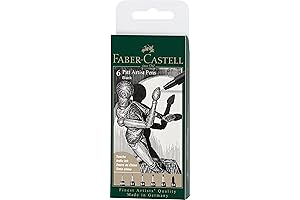 Faber Castell Pitt Artist Pen Wallet with Six Assorted Tips