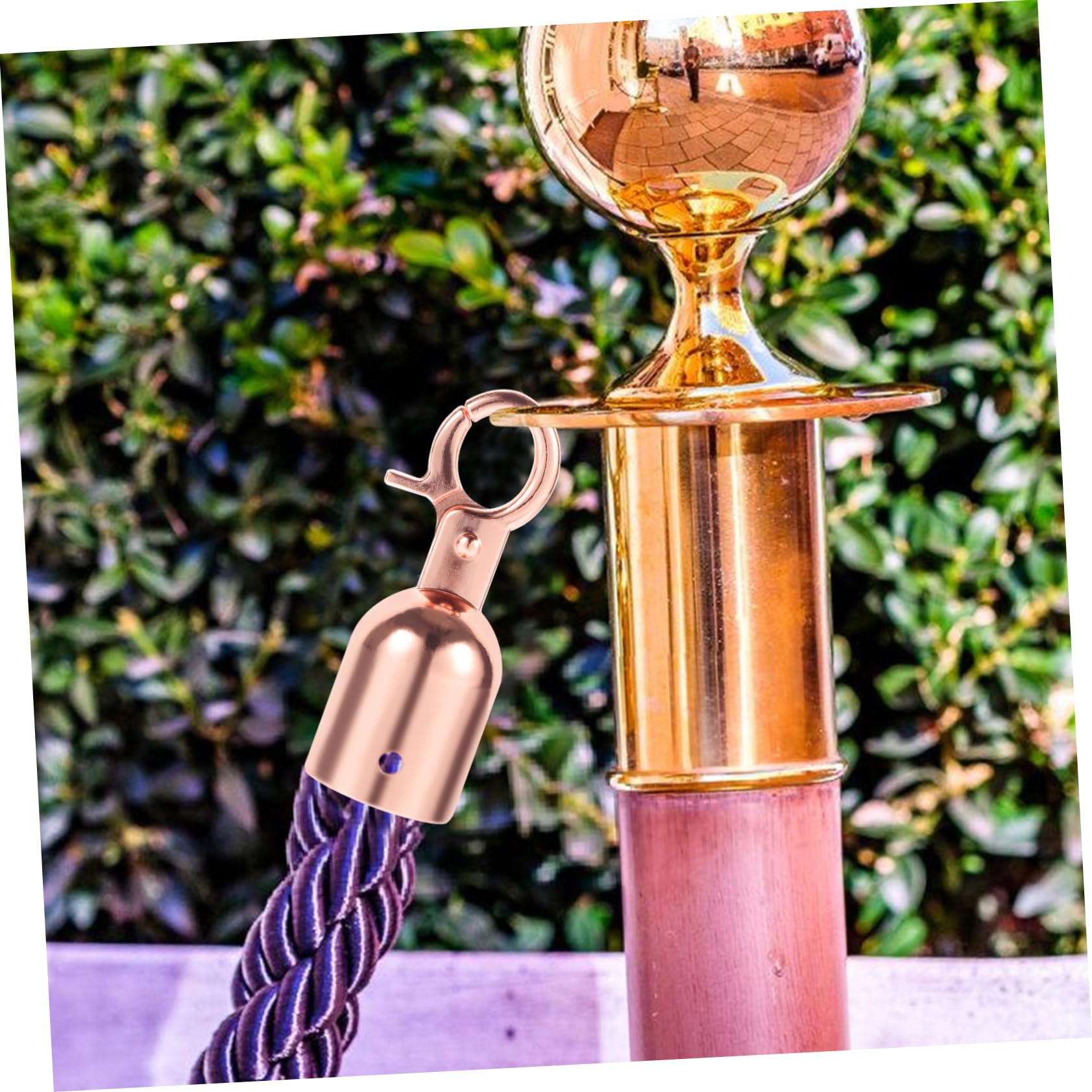 ARTIBETTER 2pcs Guardrail Hook Lanyard Hooks Rope End Cap with Hook Cord End Snap Hook Rope End Stopper Stopper Cord Rope Ends Rope End Snap Cord End Stopper Golden Stainless Steel