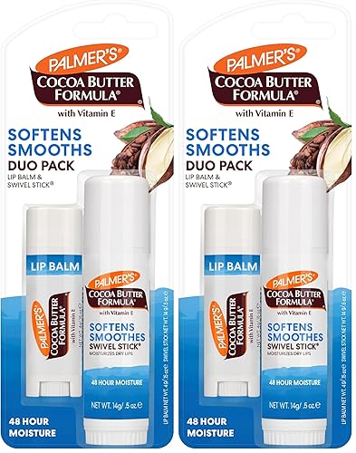 Miniatura 6 de Palmer's Paquete de fórmula de manteca de cacao, barra giratoria hidratante y bálsamo labial con vitamina E, hidratación durante todo el día, para