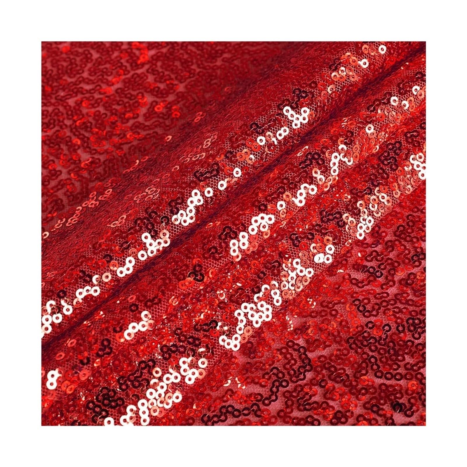 Enmrfvkz Red Glitter Gauze Table Runner, Glitter Gauze Sequin Table Runner Multicolor 30X(180-275)Cm