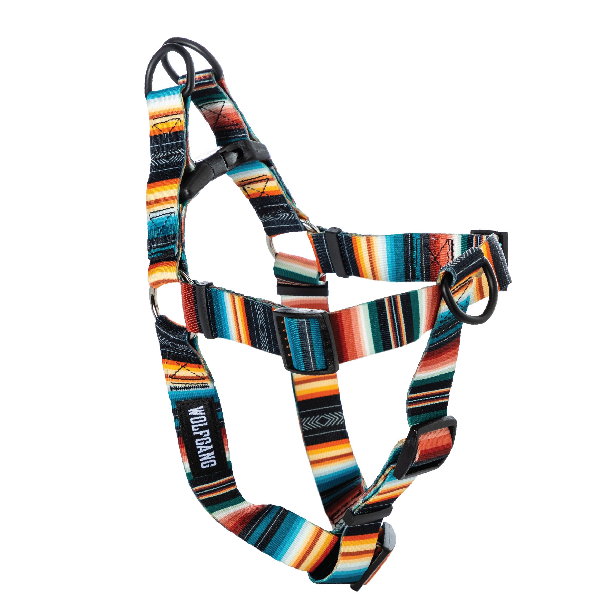 Wolfgang Heavy Duty Adjustable Dog Harness, Pull-Tested to Over 800 lbs for Walking & Training, LostArt Print, Extra Large