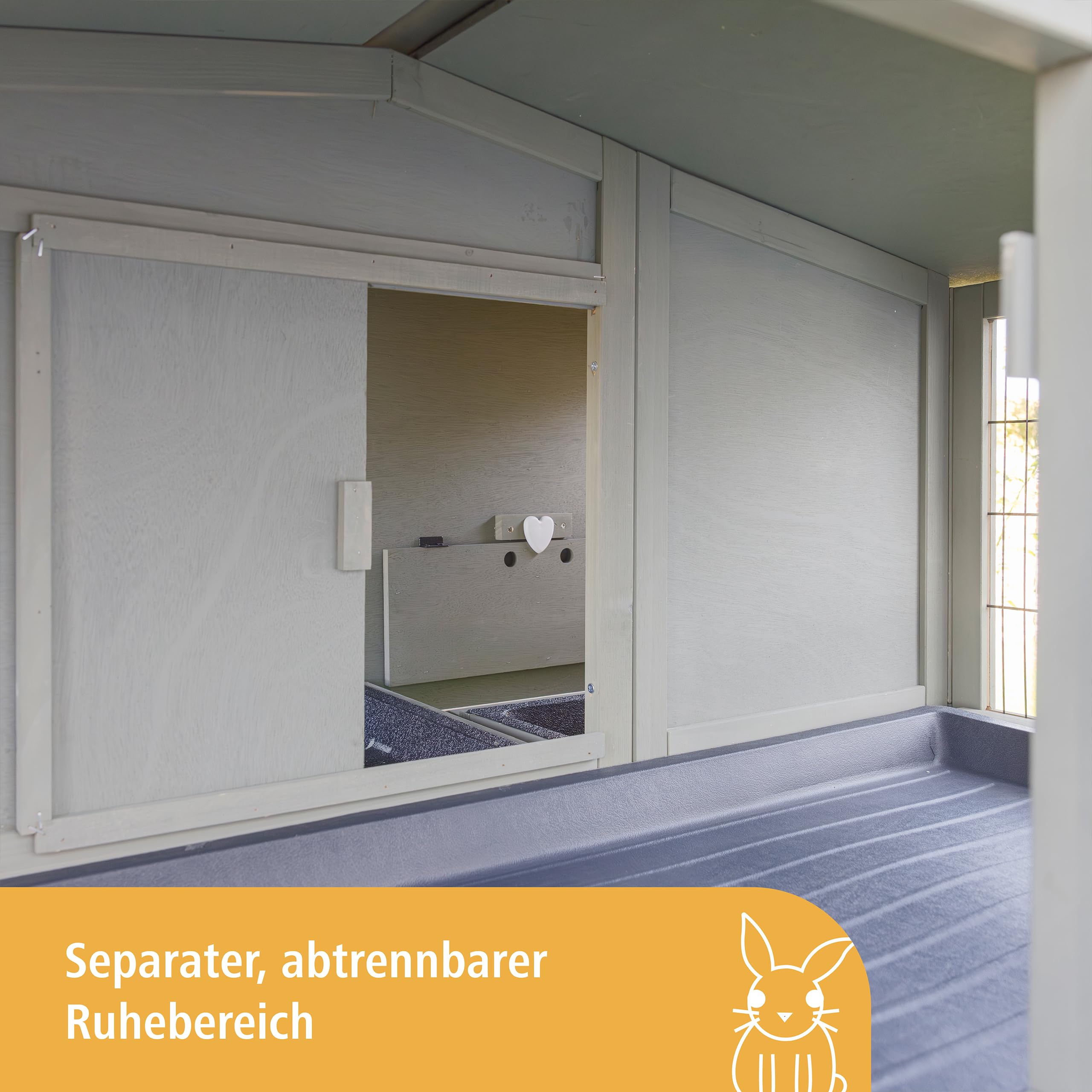 Kerbl Pet Nagerstall Suite, 134x115x111 cm, Kaninchenstall, Hasenstall, Holz, Kaninchen, Hasen