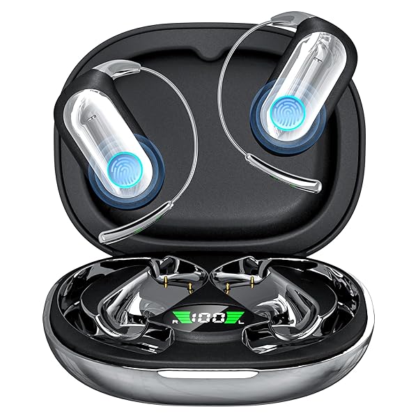 MOZC AI Translation Earbuds Real-Time 168 Languages Translator Earbuds, 4-in-1 Translation Device, 50H Playtime with OWS Touch Screen, Bluetooth 5.4 Translate Headphones for Travel, Business, Learning