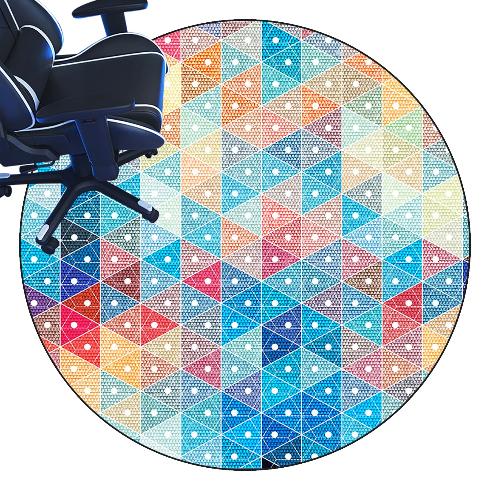 Grande tappetino antiscivolo per sedia da ufficio per moquette e pavimenti in legno duro, protezione per scrivania da computer, sedie da gioco, superficie antiscivolo da 90 cm, protezione per