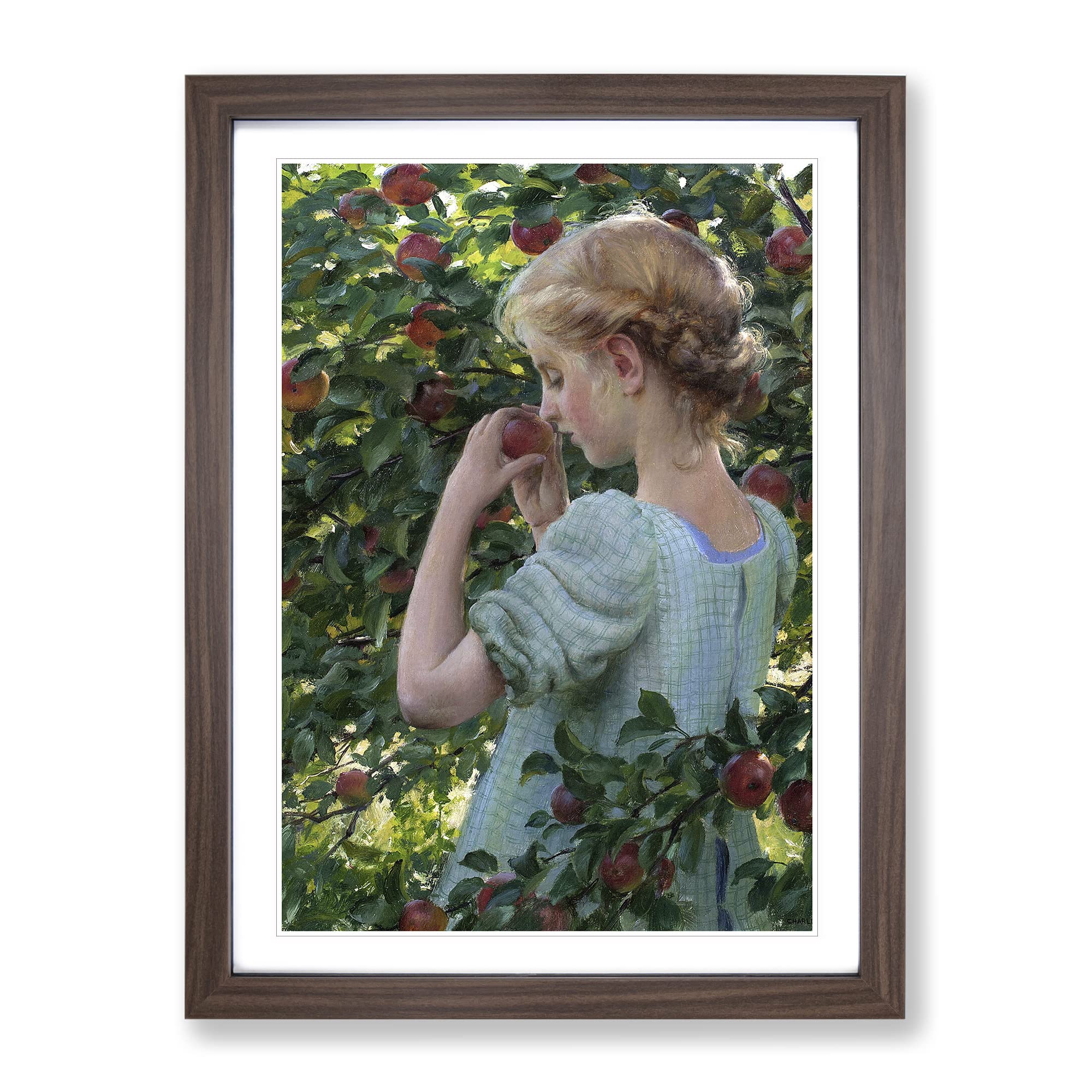 Scent Of The Apple By Charles Curran Classic Painting Framed Wall Art Print