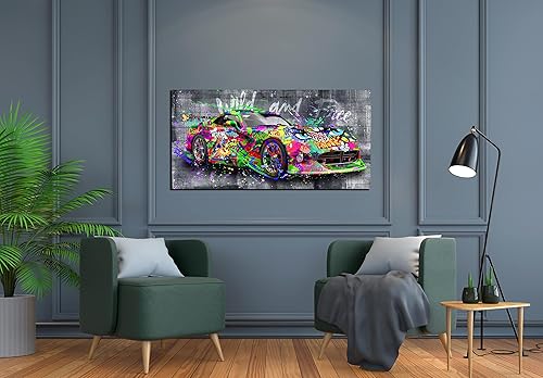 Miniatura 110 de SIXTTART Banksy - Arte de pared en lienzo para sala de estar, arte de pared de graffiti callejero para dormitorio, pintura abstracta grande, arte