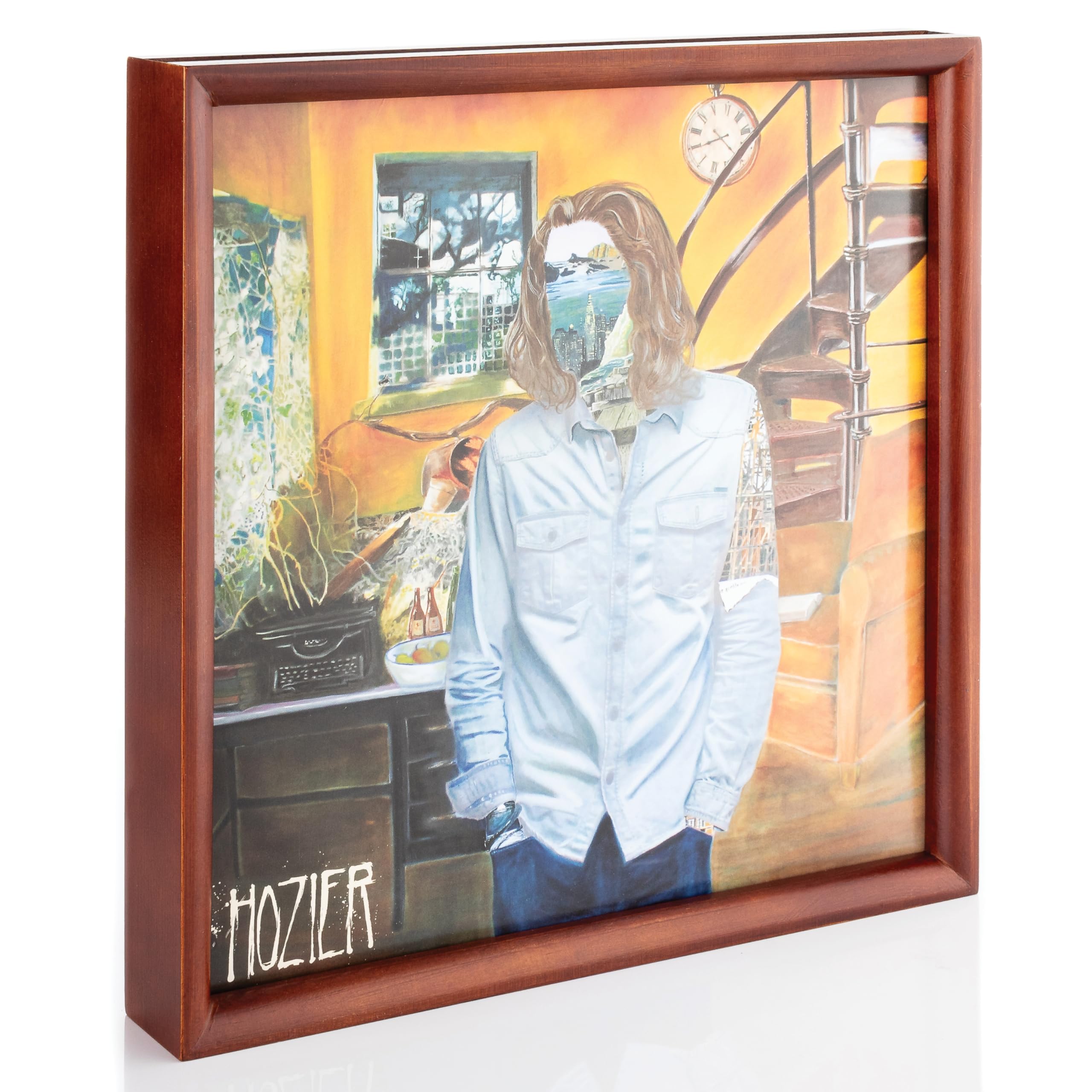 MÖNKE Premium Vinyl Record Frame – Wall Or Tabletop Display For Your Favorite Albums – Walnut Wood, Fits Most Records