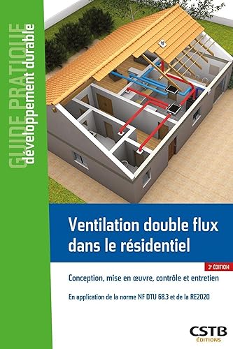 Ventilation double flux dans le résidentiel: Conception, mise en oeuvre et entretien - En application de la norme NF DTU 68.3