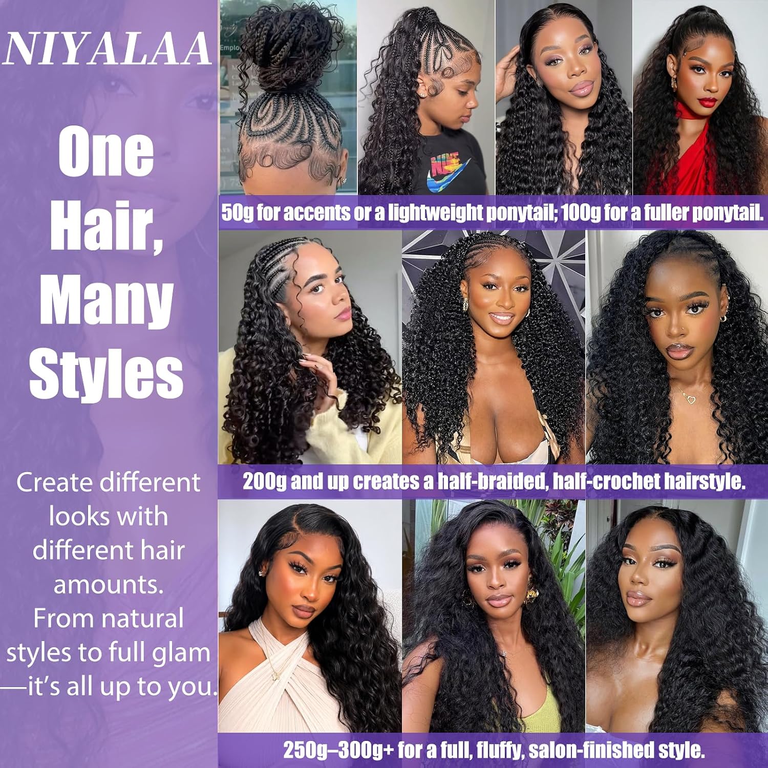 Crochet Human Hair for Black Women Deep wave Human Crochet Hair Bundles 18 Inch 50g Pre-Separated 40 Strands Feather Crochet Human Hair Invisible Miracle Knots Crochet Hair Extensions 27#
