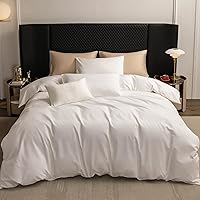 Vista 105 de MooMee Queen Duvet Cover Set, 100% Extra Long Staple Cotton 600 Thread Count Sateen Silky Soft Breathable Durable Luxury Hotel Quality Bedding Set