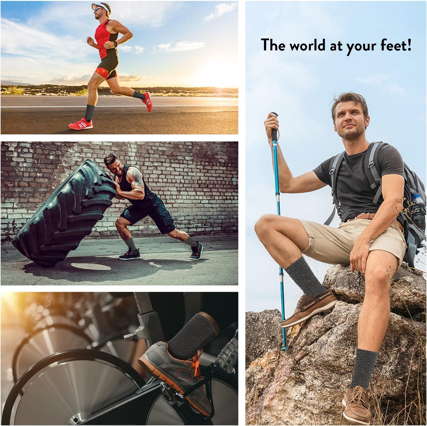 Chill Boys Viscose from Bamboo Crew Socks For Men - Moisture Wicking Mens Hiking Socks MidWeight Performance