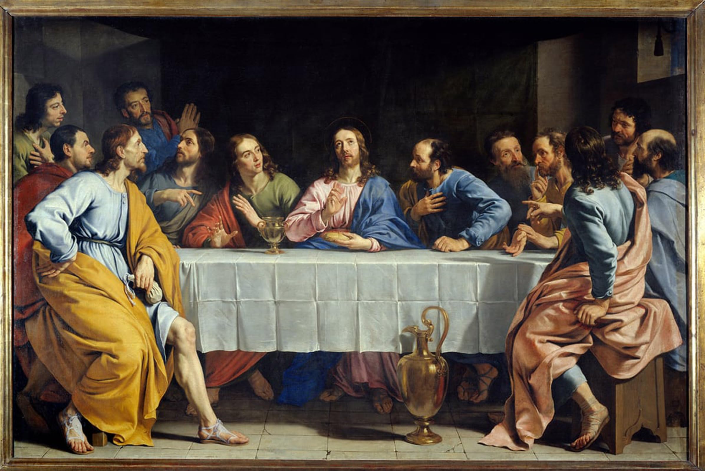 SERENDIPITP Aesthetic Poster Photo Wall Print Retro Picture the Last Supper by Philippe De Champaigne Modern Wall Artwork for Home Decor 60x90cm