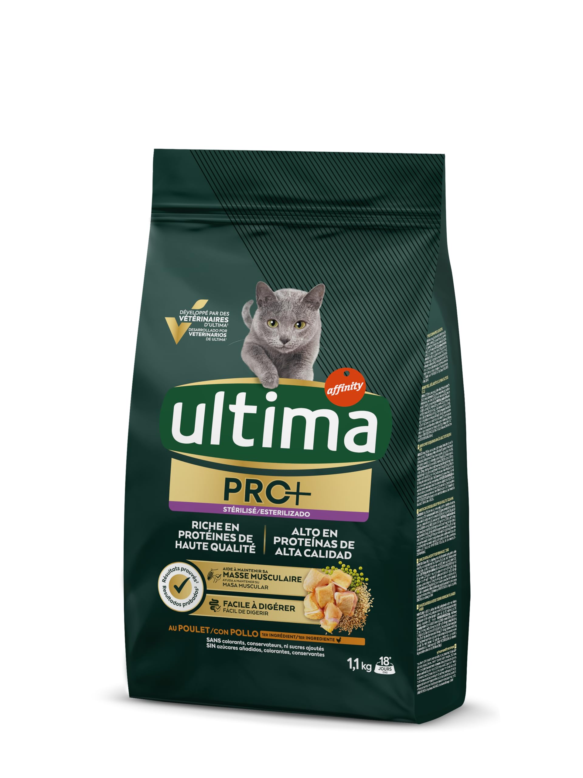 Ultima Pro + Pienso para Gatos con Pollo - 1,1kg