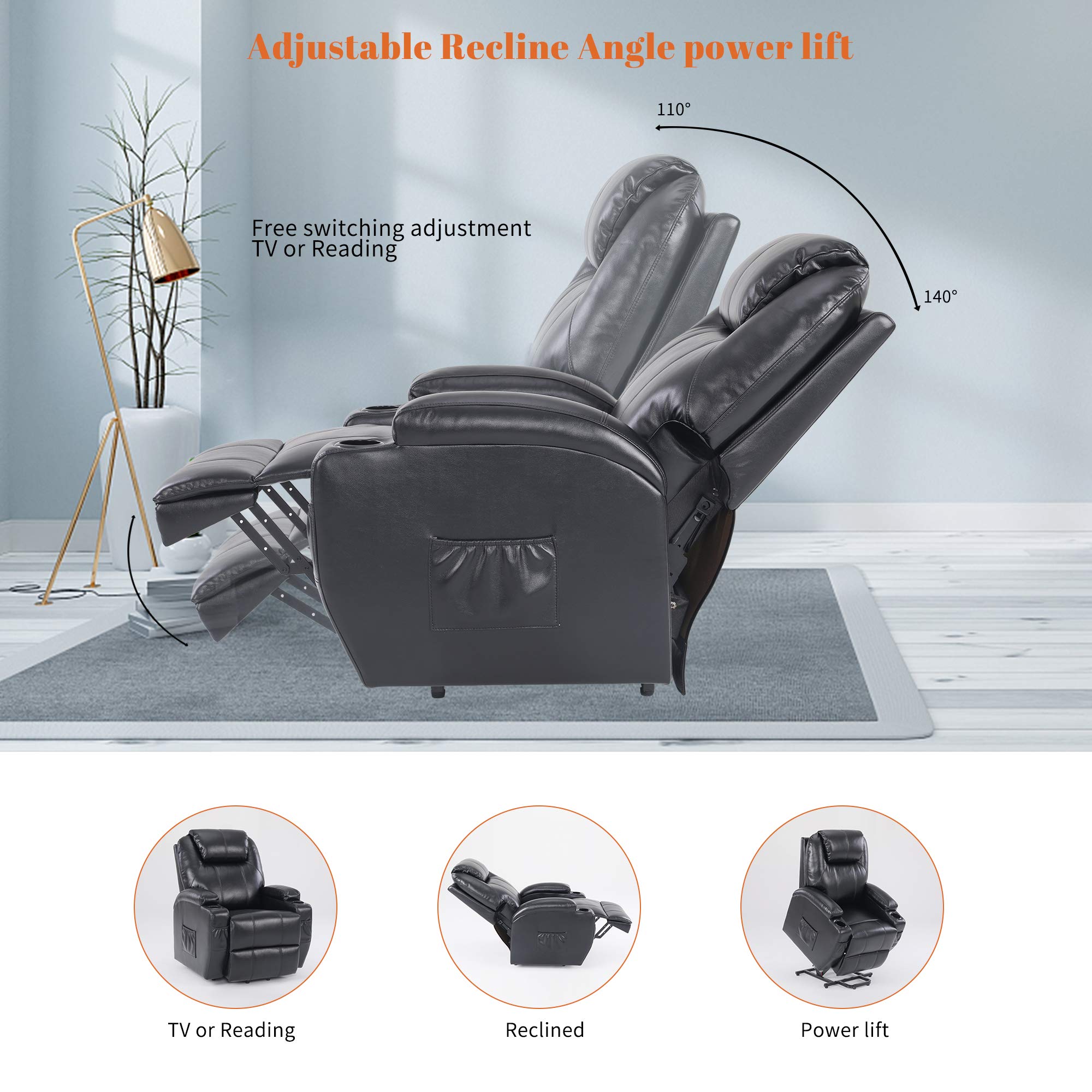 Buy S*MAX Power Recliner Chair Reclining Chair Living Room Chairs Full