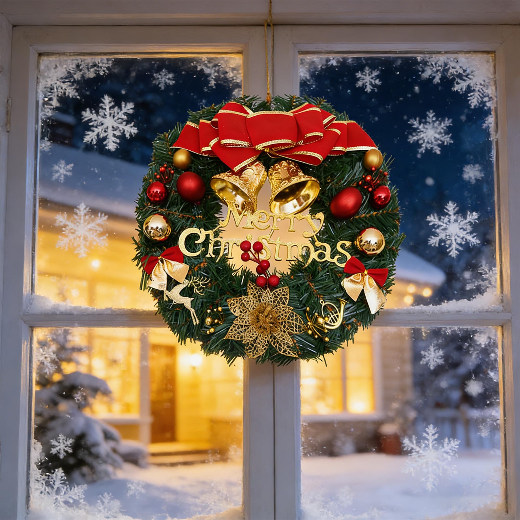 Kerst Kerstman Krans Decoraties 30,5 cm met verlichting, Morbuy Voordeur Trap Open haarden Garlands Houten Versierde Kerstboom Feestelijke Decor met LED-lampen Kerst Kerstman Krans Decoraties 30,5 cm met verlichting, Morbuy Voordeur Trap Open haarden Garlands Houten Versierde Kerstboom Feestelijke Decor met LED-lampen