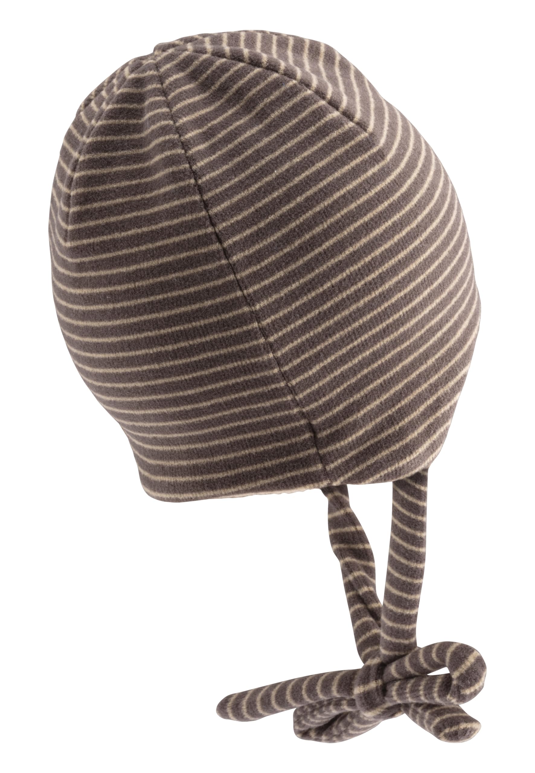 Sterntaler Beanie gestreift aus Microfleece - Baby und Kinder Mütze mit angeschnittenen Ohrenklappen und Bindeband
