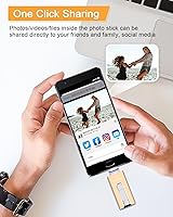 Vista 8 de 256GB USB Flash Drive for Phone and Pad, Photo Stick High Speed External USB Thumb Drives Photo Storage Memory Stick for Save More Photos and Videos