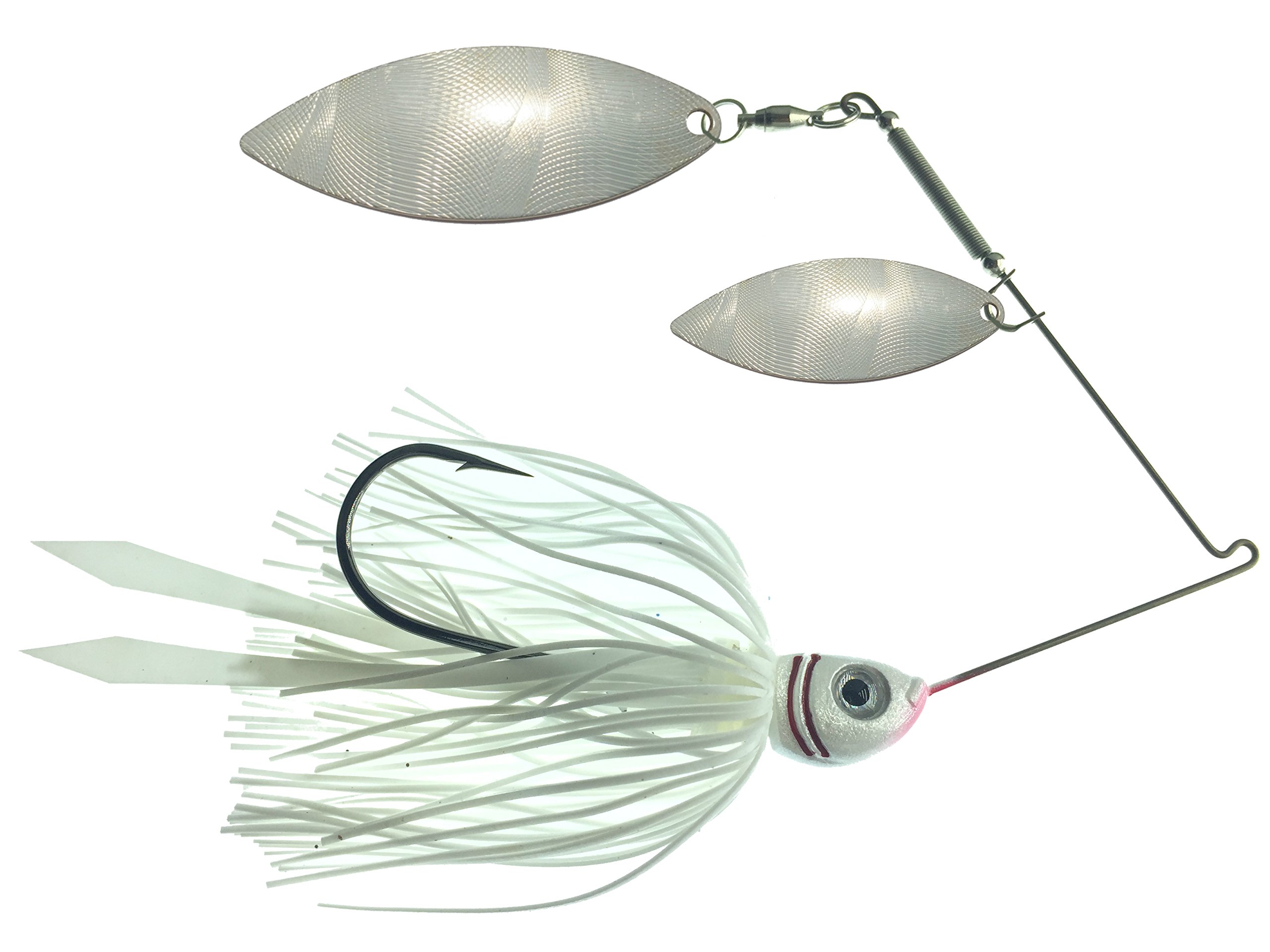 Advantage Bait Spinnerbait Bass Fishing Lures, Spinner Bait with Extreme Flash Technology, Made in The US, Silicone Hubbed Skirt, 4/0 Black Nickel Mustad Ultra Point Hook Spinner Bait