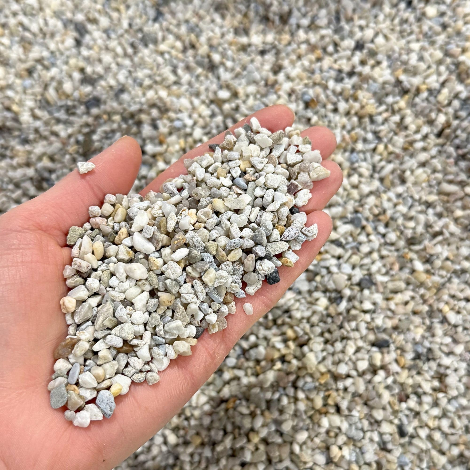 Growcery 3-5mm Aquarium Gravel - Natural Quartz Fish Tank Substrate for Aquascaping & Planted Tanks (10KG)