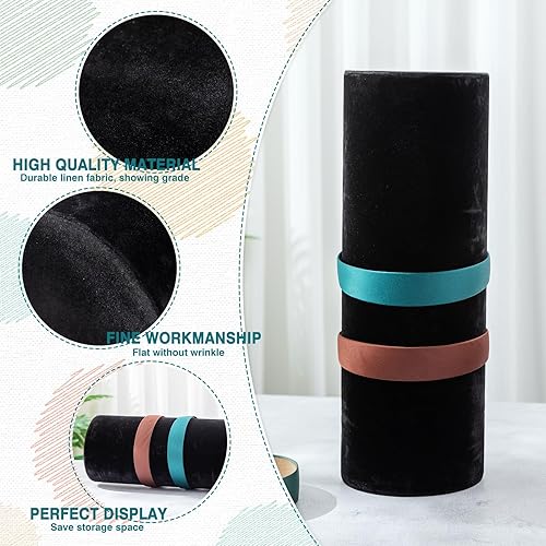 Vista 3 de Geetery 2 piezas de soporte vertical para diadema, organizador de diadema para mujeres y niñas, accesorios para el cabello (negro)