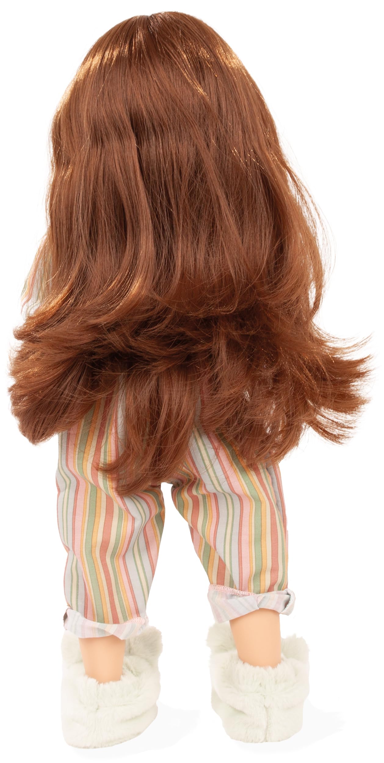 Götz Little Kidz Grete PJ Party 2511042 Stehende Puppe 36 cm mit braunen Haaren und grauen Augen, 8 Stück