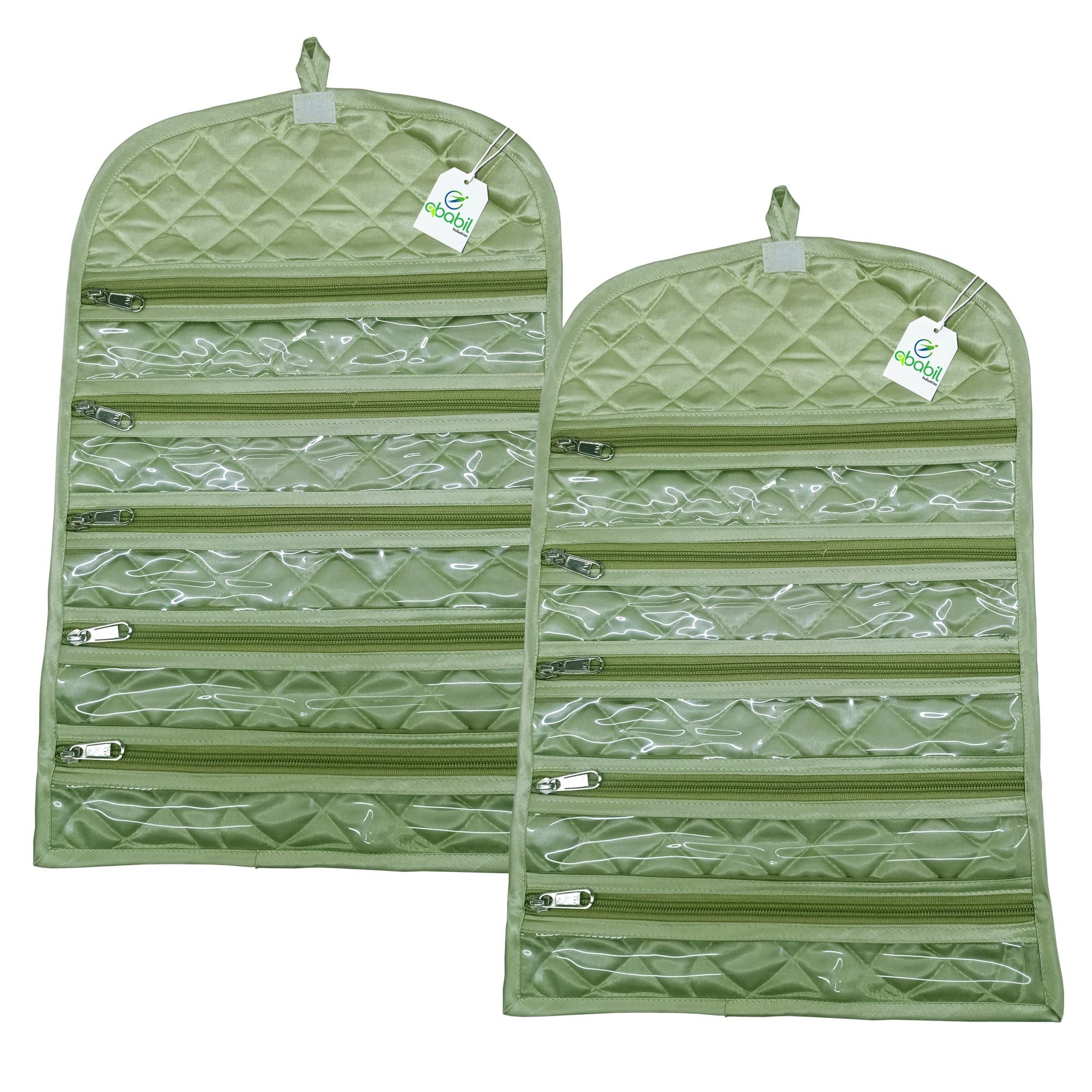 ababil Industries Quilted Satin Watch/Payal/Chain/Bracelet Kit/Pouch/Cover Foldable Jewellery Organizer Pack of 2 Pista Green (B0BVKF1M6P) Amazon Price History, Amazon Price Tracker