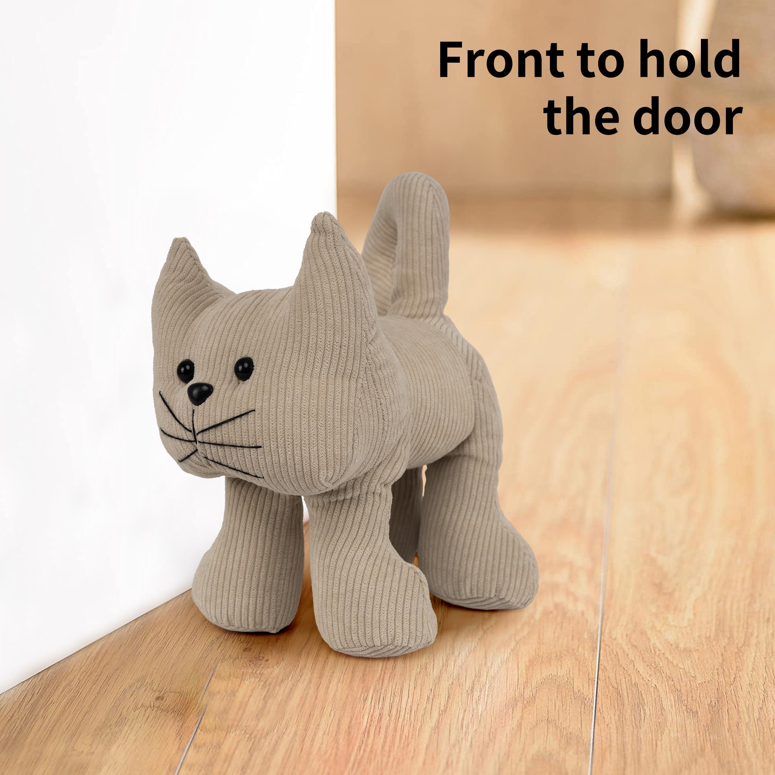 Tope para Puertas Suelo con diseño Animal de Gato como elemento decorativo para la casa. (1 KG,21x14x21 cm) - 3