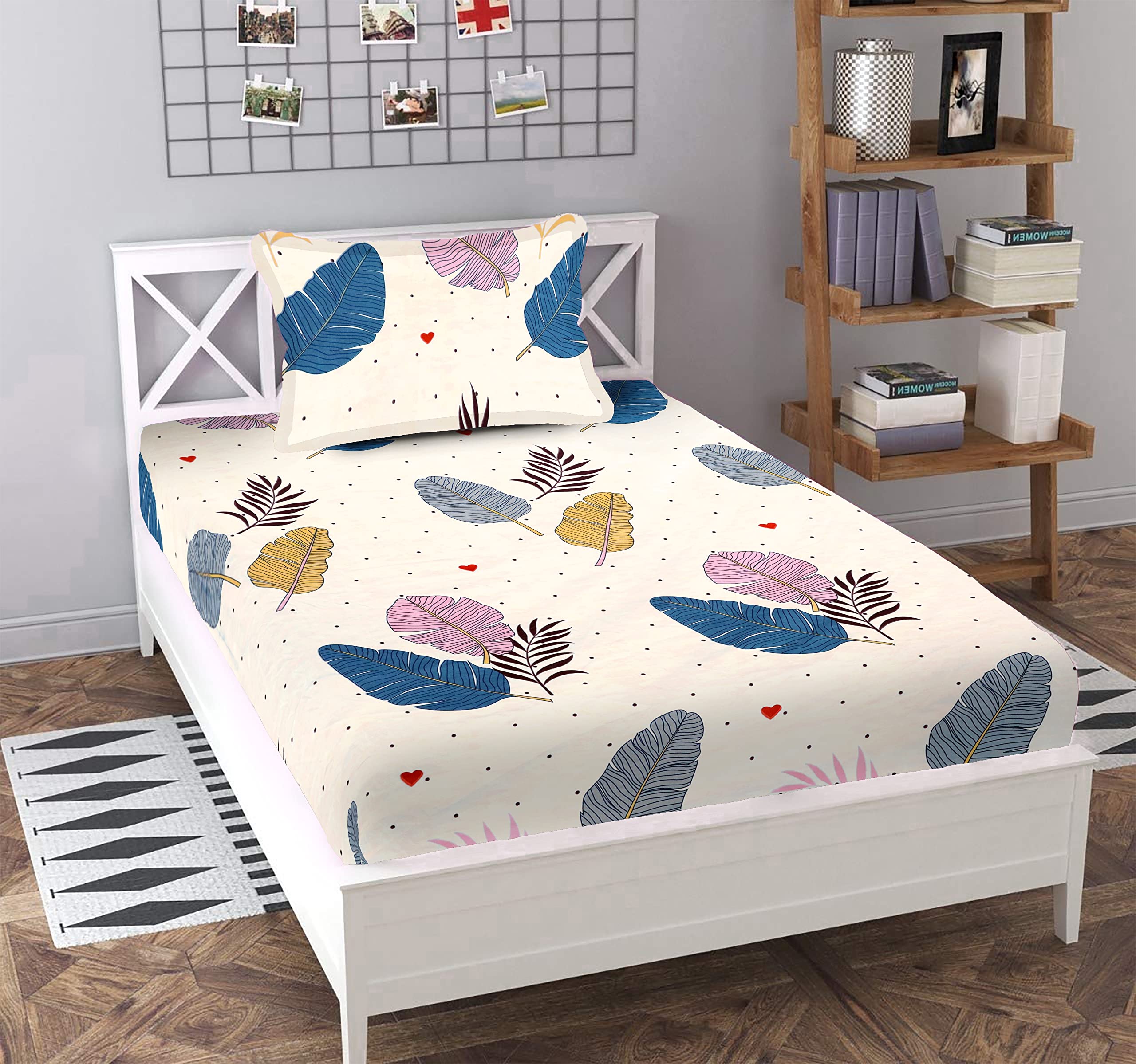 See full amazon price history chart for BLUEDOT 160 TC Glace Cotton Single Bedsheet with 1 Pillow Cover - Attractive 3D Digital Printed Design - Color Not Fade Guarantee - Size: 60x90 inches {152x228cm} BLUEDOT 160 TC Glace Cotton Single Bedsheet with 1 Pillow Cover - Attractive 3D Digital Printed Design - Color Not Fade Guarantee - Size: 60x90 inches {152x228cm} (B0847QMM71) Amazon Price History, Amazon Price Tracker