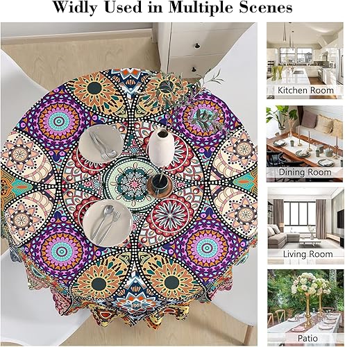 Miniatura 5 de Mantel rectangular de Acción de Gracias, hojas de otoño y calabazas, impermeable y lavable, para cosecha, vacaciones, cena, fiesta, decoración en