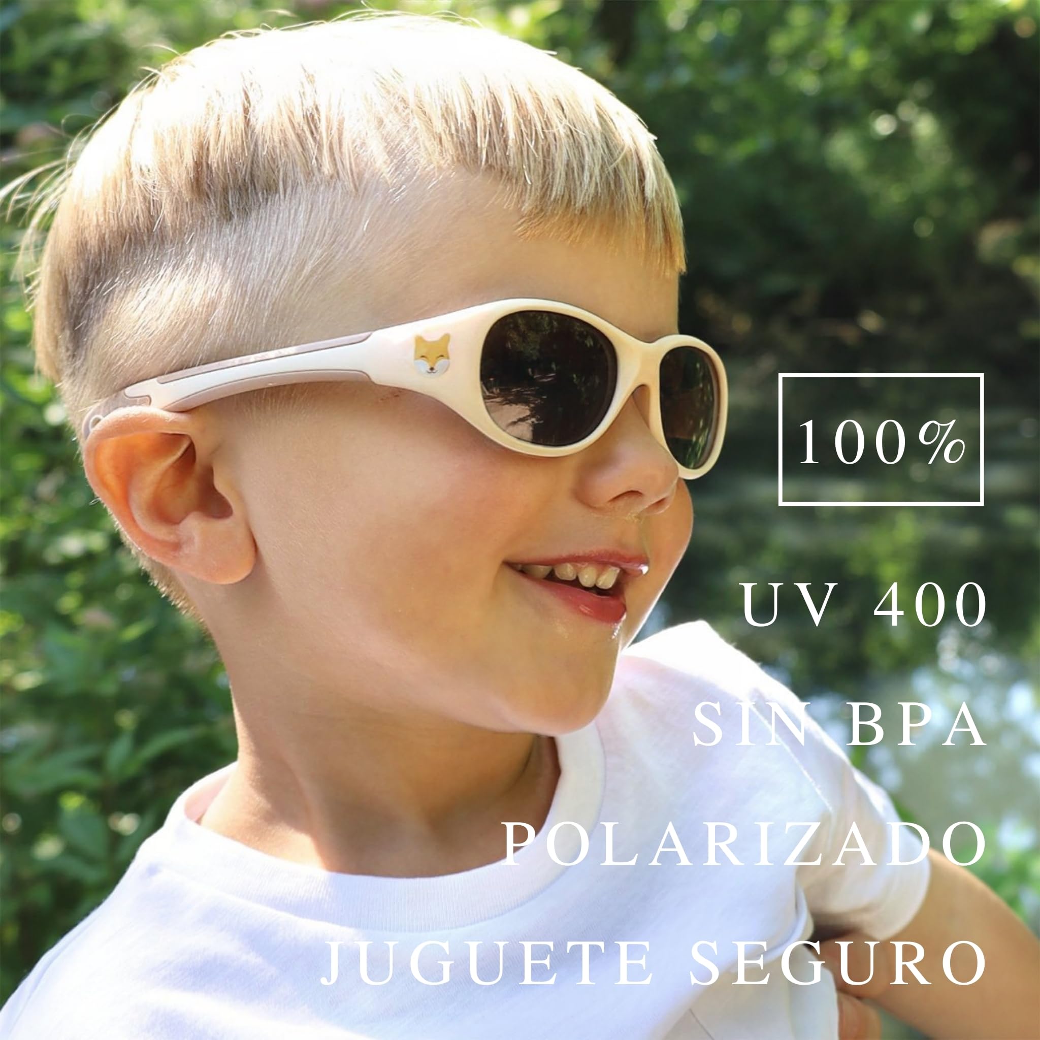 ActiveSol Gafas de Sol para Bebé Safari, 0 – 24 Meses, 100% Protección UV, Polarizadas, con Cinta para la Cabeza