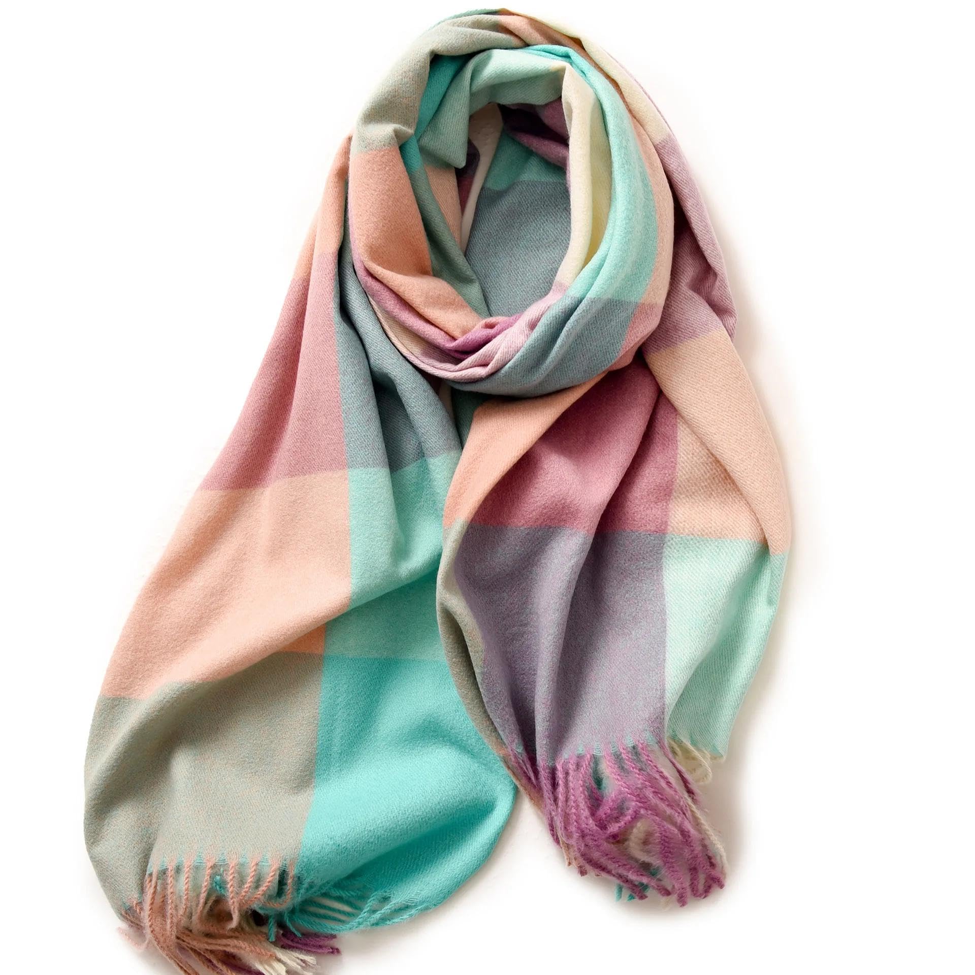 Schals Tücher Halstuch Scarf Damenschal, Gestreift, Kariert, Elegant, Im Promi-Stil, Herbst- Und Winterschal, Neue Imitation