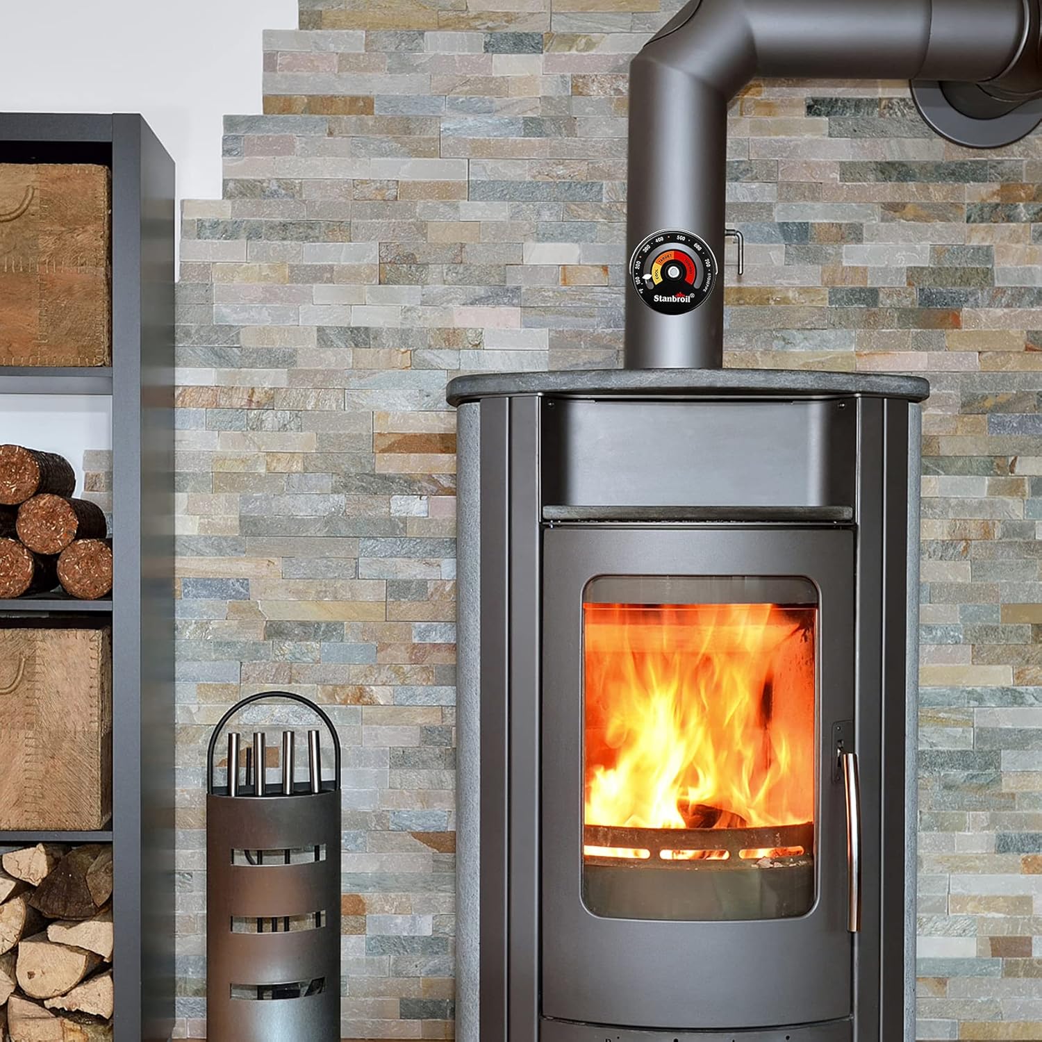 Stanbroil Magnetic Wood Stove Pipe Thermometer, Flue Pipe Temperature Meter for Wood Log Chimney Pipe - Image 6