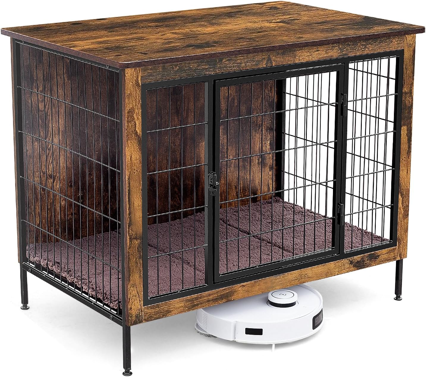 MAOHEGOU Dog Furniture Style Crate with Cushion,Side End