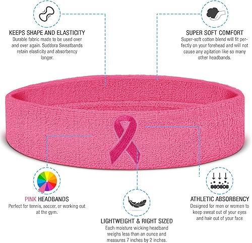 Miniatura 2 de Suddora Diadema de entrenamiento para hombres y mujeres, banda deportiva que absorbe la humedad, bandas de tela de rizo de algodón ligero para Lazo