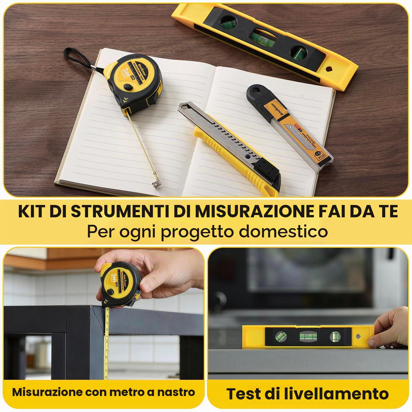 Enventor Cassetta Attrezzi Completa con Cassetto, 419 pezzi | Valigetta Attrezzi per riparazioni domestiche, Cassetta Degli Attrezzi, perfetto per proprietari casa, appassionati del fai