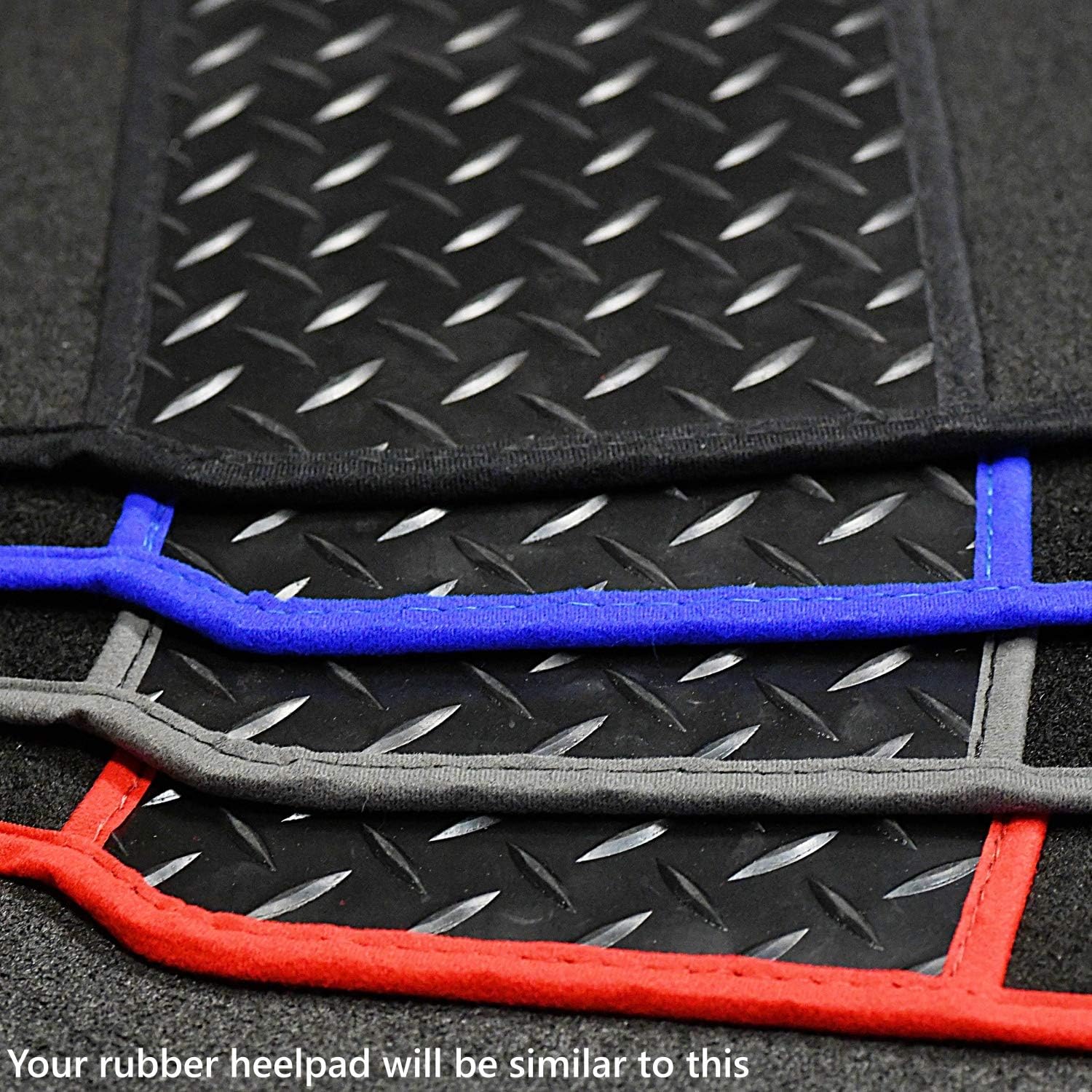 Sakura WW0248 Rubber Heel Pad Door Mat Black Trim 1 Piece