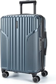 Expandable Carry On Luggage 22x14x9 Airline Approved, Carry-On Suitcase with Spinner Wheels, Hardside Polycarbonate Rolling Travel Luggage with TSA Lock 20-Inch, Blue
