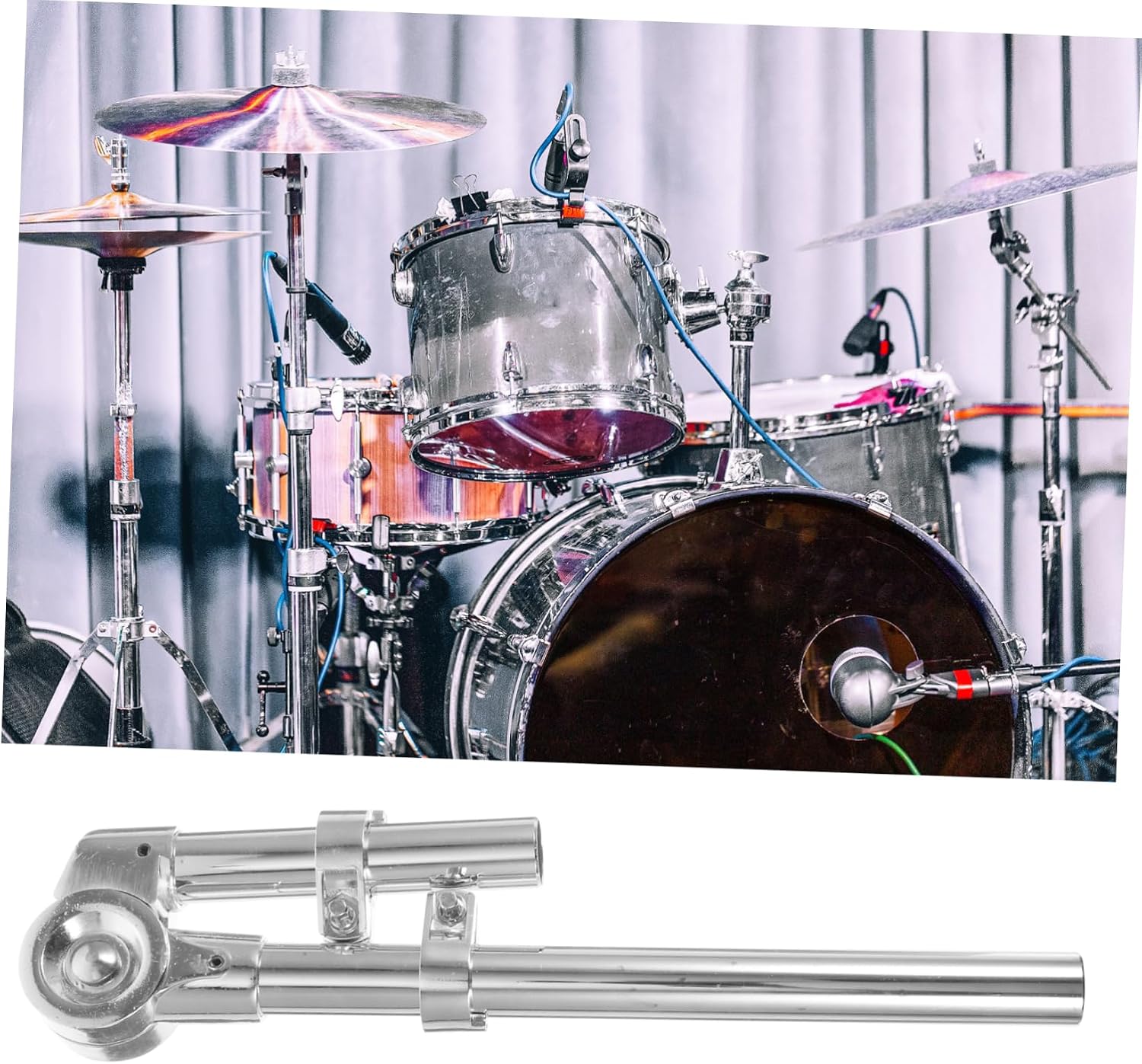 BESPORTBLE 1Pair Drum Stand Bracket for Tom Drum Lightweight Percussion Instrument Rack Reliable Suspension Design for Beginner Musicians Durable Drum Hardware