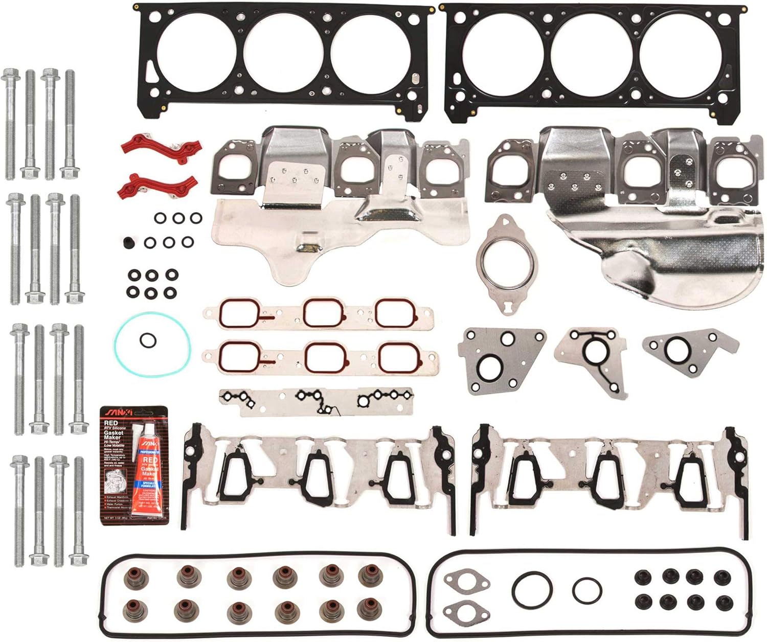 MA-4216915916 Head Gasket Bolts Set Compatible With/For 06-11 Buick Chevrolet Pontiac Saturn 3.5 & 3.9 OHV 12V