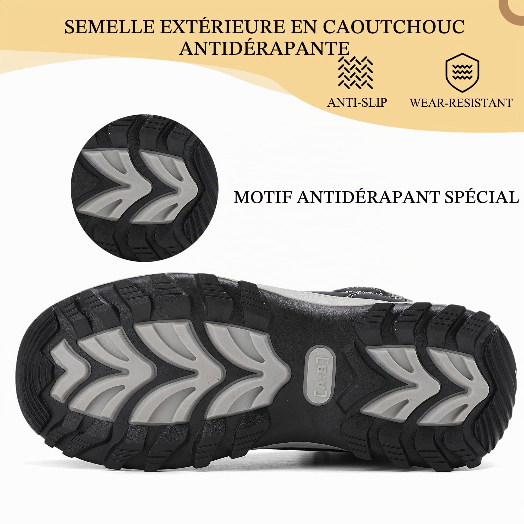 ARRIGO BELLO Bottes Hiver Femme Fourrées Bottines Chaussure Neige Randonnée Antidérapant Boots Taille 36-41