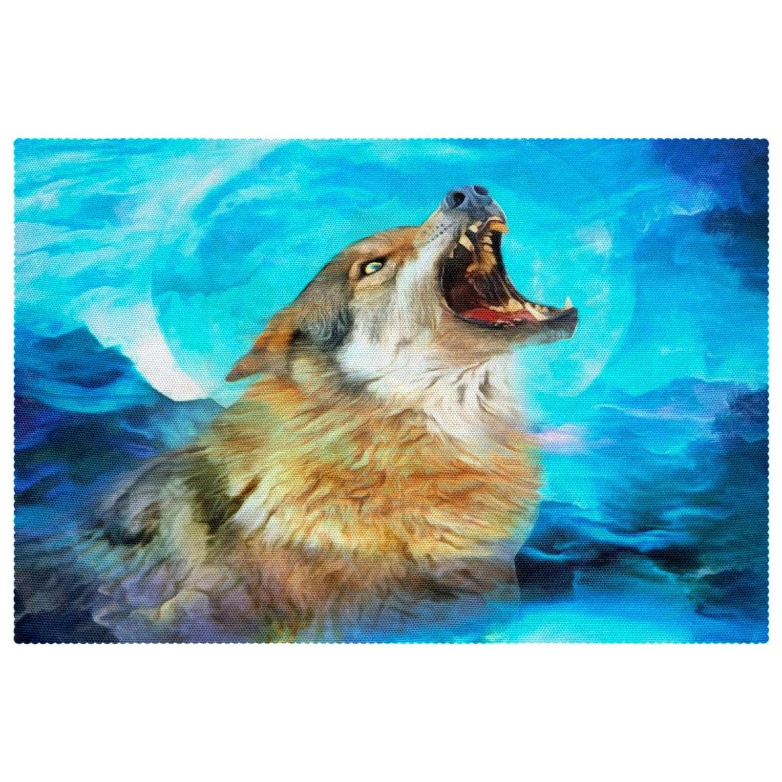 Sets de table loup galaxie : protégez votre table de la chaleur avec ce lot de 6 antidérapants