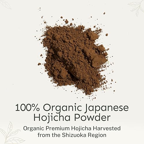 Miniatura 7 de Yu Té orgánico Hojicha Green Tea Powder  Rico en antioxidantes y EGCG  Té verde tostado japonés puro  Alternativa baja en cafeína y matcha sin