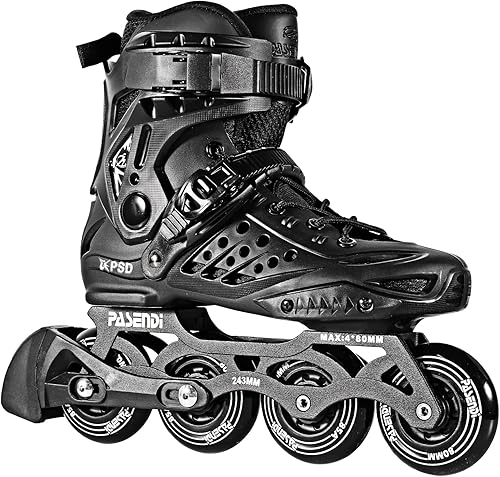 Miniatura 8 de Patines profesionales en línea con ruedas de 0.157 x 3.150 in, patines de una sola fila de fitness para adultos, mujeres y hombres, botas interiores
