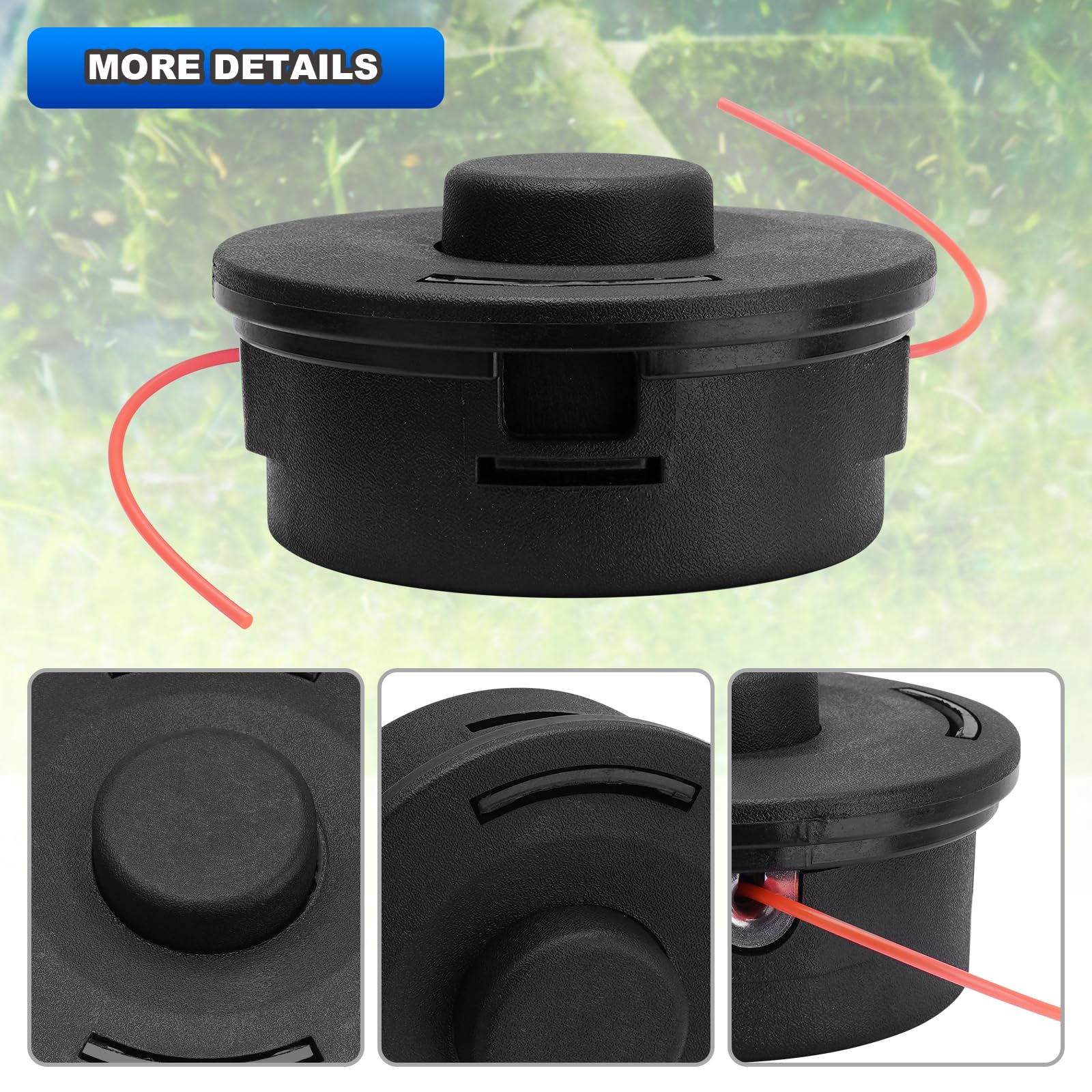 Paquete de 3 cabezales de recortadora 25-2 4002 710 2108 para desbrozadora de malas hierbas compatible con Stihl FS55 FS56 FS70 FS80 FS85 FS90 FS91R FS94R FS100RX FS110 FS111RX FS120 FS130 FS110 FS120