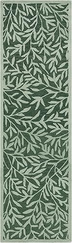 Safavieh Jardin Collection JAR753Y - Alfombra de lana contemporánea hecha a mano para entrada vestíbulo sala de estar dormitorio cocina 2 pies 3